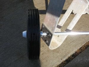 Close-up of axle detail