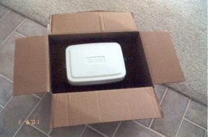 Cooler in larger shipping box