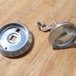 Thermometer, bezel and wing nut fastener