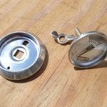 Thermometer, bezel and wing nut fastener