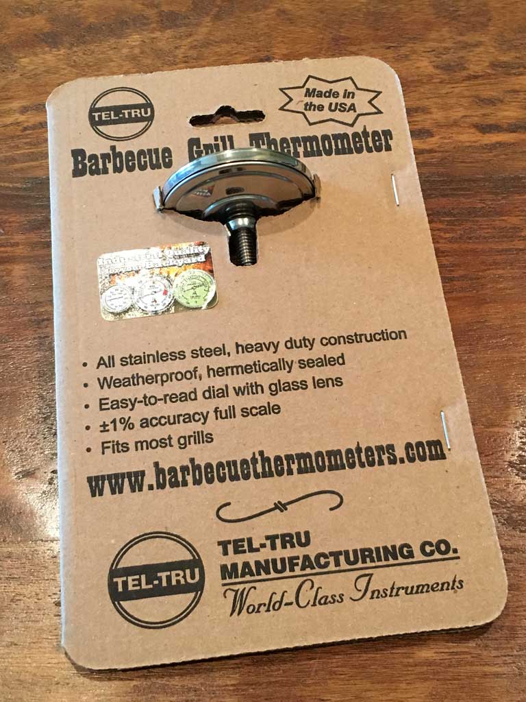 Tel-Tru BQ300 Aluminum Dial BBQ Grill Thermometer - 2.5 Stem