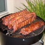 Finished ribs in the cooker