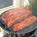 Front view of ribs in rib rack