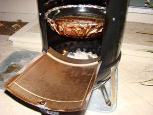 Open access door during cooking process