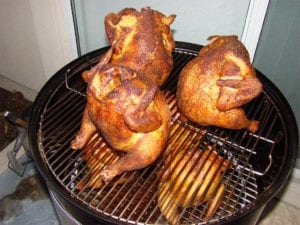 Finished chicken in cooker