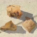 Three chunks of cherry wood