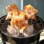 Six chickens on cooker