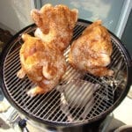 Overhead view of 6 chickens in cooker