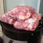 Top grate load test - 45 pounds of pork butt