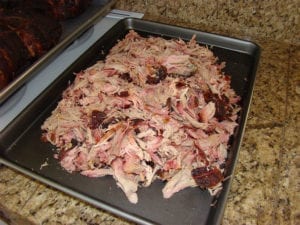 Close-up of pulled pork