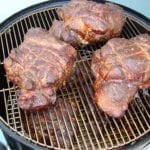 Finished pork butt in the cooker