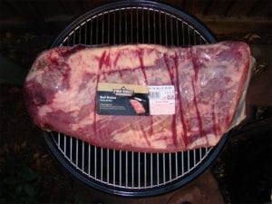 15 pound brisket on 18" WSM