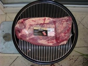 15 pound brisket on 18" WSM