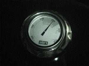 Nightvision photo of thermometer