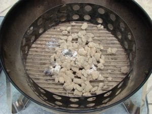 Leftover fuel and ashes