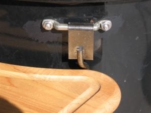 Hanging bracket for work table