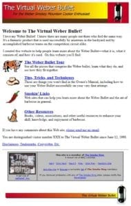 The Virtual Weber Bullet in 1998