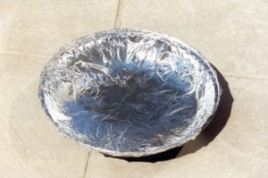 Foiled water pan - both inside and outside