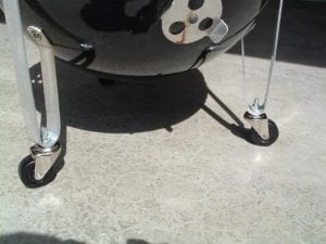 Casters added to WSM legs