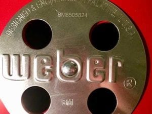 Example of 2018 BM code on a limited edition red 22.5" kettle