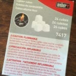 Weber Lighter Cubes packaging