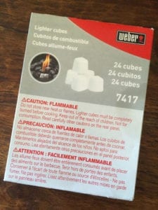 Weber Lighter Cubes packaging