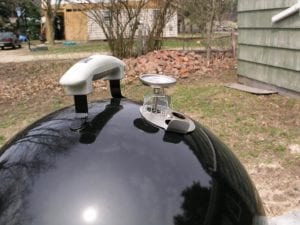 Metal screen thermometer holder