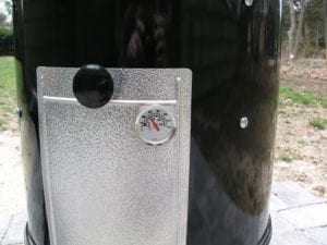 Thermometer mounted in access door