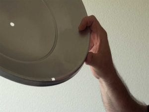 View of edge hole in heat shield