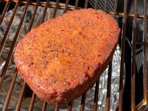Canned ham after two hours in the WSM
