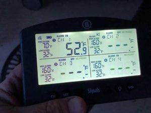 Monitoring smoker temp