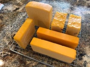 Finished cold smoked cheese