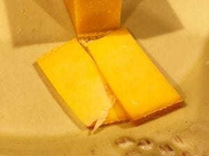 Smoked cheddar cheese slices