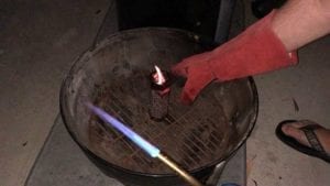Let pellets burn for 5-7 minutes