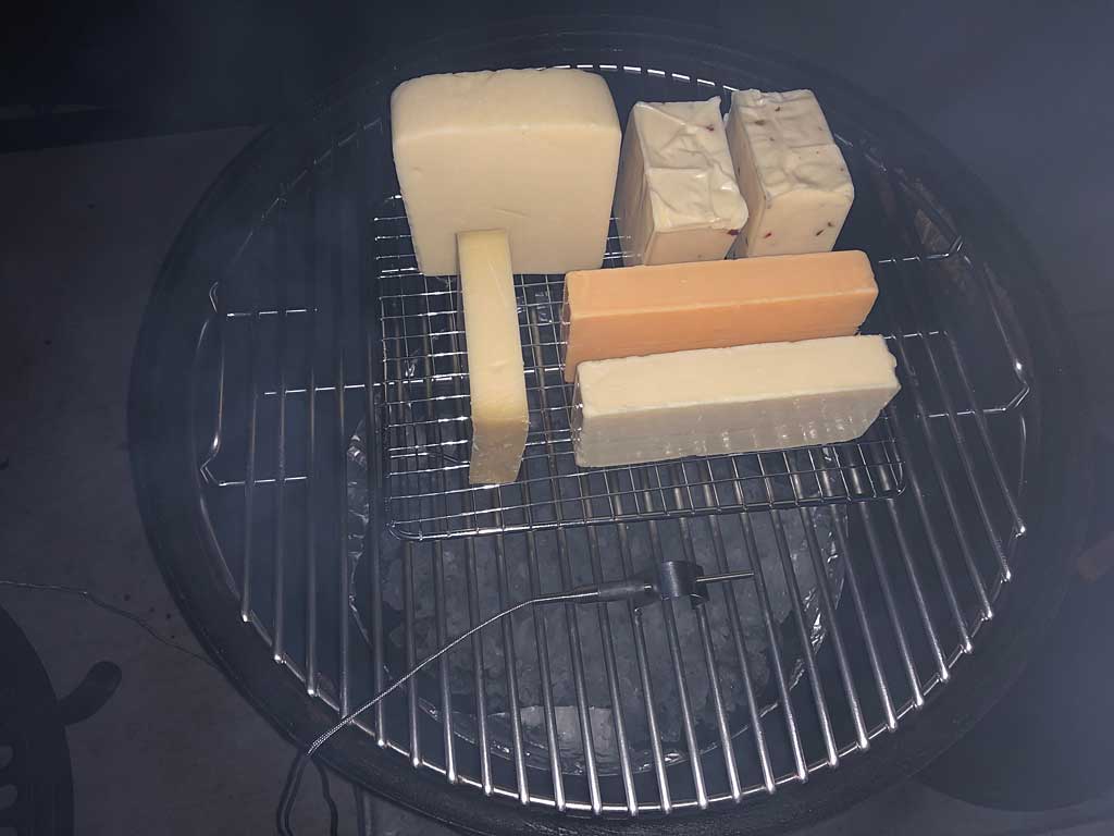 Cheese placed in the WSM