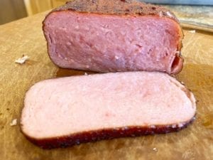Slice of smoked Spam