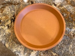 Terra cotta saucer