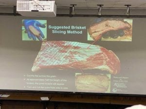 Suggested brisket slicing method: The Texas Turn