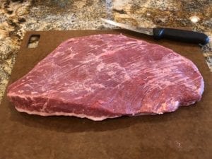 Lean side of brisket flat after trimming