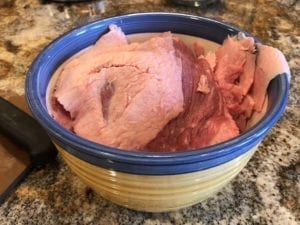 Trimmings from brisket flat