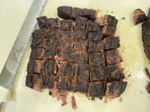 Cubed brisket point