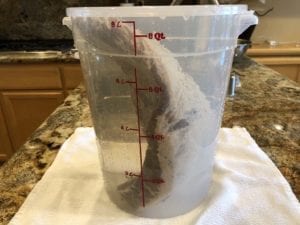 Soaking cured brisket in cool water