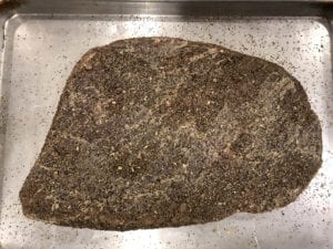 Cooking rub on cured brisket