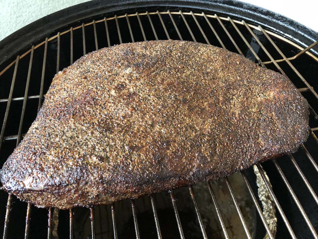 Pastrami coming out of the WSM