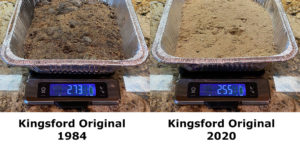 Net weight in grams of ashes on electronic scale