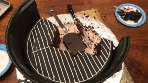 Cutting into the TVWB 20th Anniversary WSM Cake