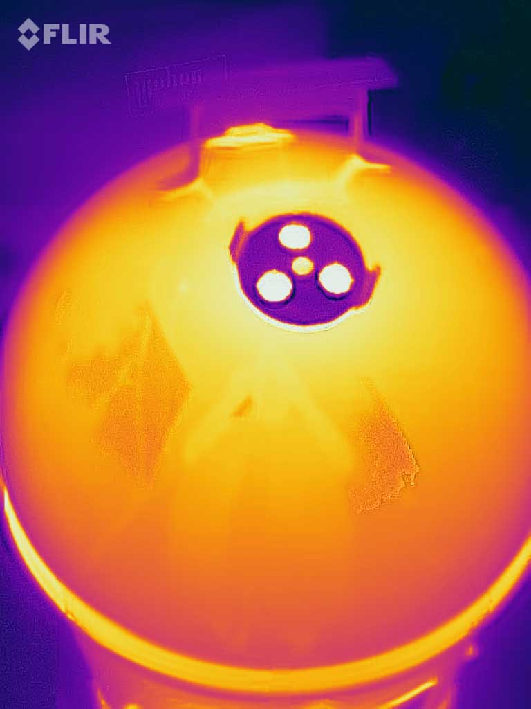 Infrared image of WSM lid at 276F