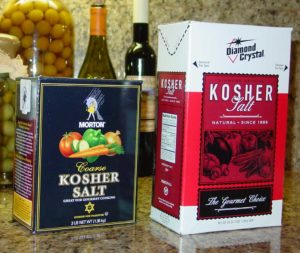 Morton Kosher Salt and Diamond Crystal Kosher Salt