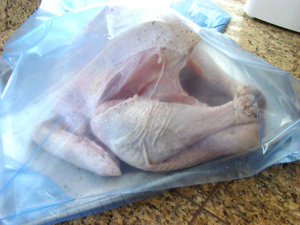 Refrigerating a dry brined turkey