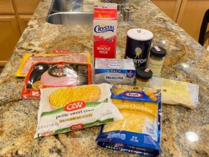 Ingredients for Kansas City Style Cheesy Corn